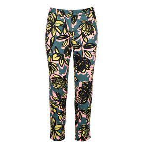 MaxMara Weekend Rubino Slim Cigarette High Rise Floral Retro Boho Trouser Pants